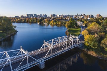 White Bridge Over Calm Lake